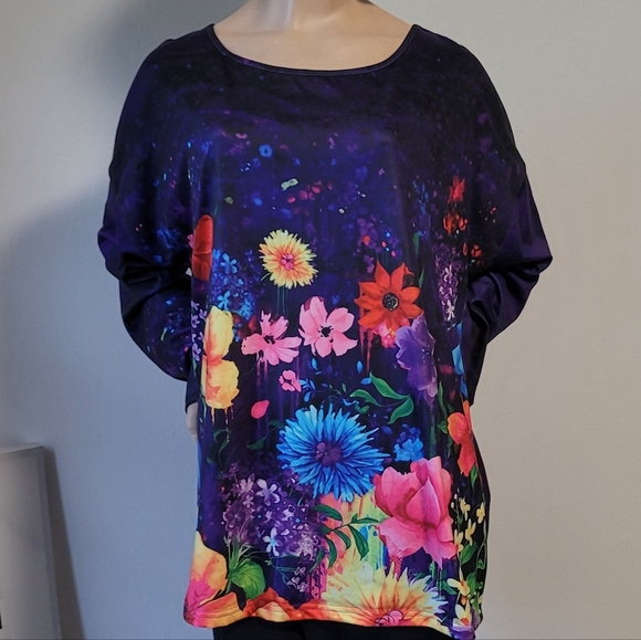 MISSLOOK Vibrant Floral Women's Blouse - Picture 4 of 5